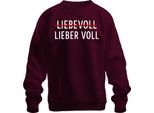 Liebevoll Barrato Lieber Voll Beer Party Funny Unisex Felpa Pullover, Borgogna, 3XL