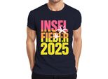 Island Fever 2025 Island Holiday Summer Holiday Beach Palm Trees Sea Maglietta Da Uomo, Navy, S