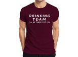 Maglietta Drinking Team I'll Be There For You Friends Serienfan Party Trinkspiel Herren, Borgogna, Xxl