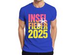 Island Fever 2025 Island Holiday Summer Holiday Beach Palm Trees Sea Maglietta Da Uomo, Blu, S