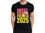 Island Fever 2025 Island Holiday Summer Holiday Beach Palm Trees Sea Maglietta Da Uomo, Nero, M