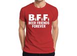 Maglietta Da Uomo Bff Beer Friends Forever Beer Friends Party Pub Jga Funny Beer, Rosso, Xxl