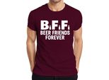 Maglietta Da Uomo Bff Beer Friends Forever Beer Friends Party Pub Jga Funny Beer, Borgogna, S