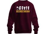 Beergetarian Amante Della Birra Regalo Birra Fan Birra Artigianale Pub Unisex Felpa Pullover, Borgogna, L