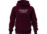 Drinking Team I'll Be There For You Friends Serienfan Party Trinkspiel Unisex Felpa Con Cappuccio Kapuzenpullover, Borgogna, S