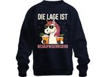 La Situazione è Alcolica Unicorn Beer Party Cocktail Funny Unisex Sweatshirt Pullover, Navy, 3XL