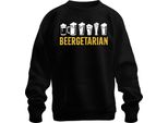 Beergetarian Amante Della Birra Regalo Birra Fan Birra Artigianale Pub Unisex Felpa Pullover, Nero, Xl