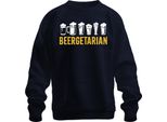 Beergetarian Amante Della Birra Regalo Birra Fan Birra Artigianale Pub Unisex Felpa Pullover, Marina, 3XL