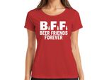 Bff Beer Friends Forever Beer Friends Party Pub Jga Funny Beer Ladies T-Shirt, Rosso, S