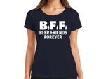 Bff Beer Friends Forever Beer Friends Party Pub Jga Funny Beer Ladies T-Shirt, Navy, S