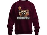 Pedro Spritz Raccoon Aperol Spritz Cocktail Summer Gift Unisex Felpa Pullover, Borgogna, Xl