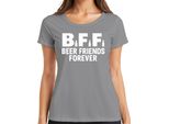 Bff Beer Friends Forever Beer Friends Party Pub Jga Funny Beer Ladies T-Shirt, Grigio, S