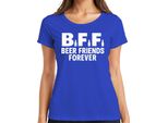 Bff Beer Friends Forever Beer Friends Party Pub Jga Funny Beer Ladies T-Shirt, Blu, S