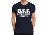Maglietta Da Uomo Bff Beer Friends Forever Beer Friends Party Pub Jga Funny Beer, Navy, Xxl
