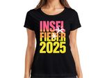 Island Fever 2025 Island Holiday Summer Holiday Beach Palm Trees Sea Ladies T-Shirt, Nero, M