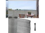 Swanew Schermo Di Privacy Del Balcone Schermo Di Recinzione Schermo Di Tennis 1X25M Schermo Di Privacy Hdpe Rete Di Recinzione Tessuto Ombreggiante Frangivento Grigio