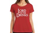 Maglietta Da Donna Per Bar Con Parodia Del Signore Degli Anelli, Rosso, 3XL