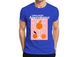 Maglietta Da Uomo Life On The Aperol Trail Aperol Spritz Summer Orange Party Bar, Blu, Xl