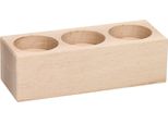 Portacandele Rettangolo In Legno Di Faggio