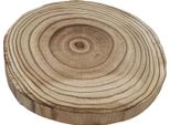 Disco Decorativo In Legno Di Paulownia Bruciato, Ø 20 Cm