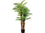 Pianta Artificiale Di Palma Areca Con Tronco Di Cocco 160 Cm In Vaso Di Plastica Con Terriccio 19X17 Cm
