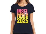 Island Fever 2025 Island Holiday Summer Holiday Beach Palm Trees Sea Ladies T-Shirt, Navy, 3XL