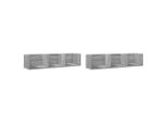 Vidaxl Armadi A Muro 2 Pezzi Rovere Sonoma 75X18X16,5 Cm Materiale In Legno