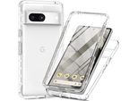 Custodia Per Google Pixel 8A, Paraurti Con Protezione Dello Schermo Integrata Custodia Protettiva A 360° Trasparente