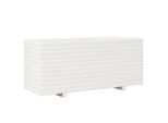 Vidaxl Fioriera Bianca 110X40X49,5 Cm In Legno Di Pino Massiccio