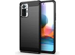 Custodia Forcell Custodia Carbon Xiaomi Redmi Note 10 5G / Poco M3 Pro / Poco M3 Pro 5G Nero 5903396107344