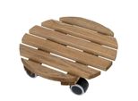 Esschert Design Carrello Porta Piante Marrone Rotondo Ø 28,8 Cm