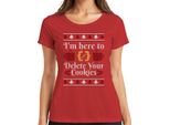Computer Scientist Cookies Christmas Saying - Ugly Christmas Sweater Christmas Gift Ladies T-Shirt, Rosso, 3XL