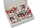 Decorazioni Per L'albero Di Natale In Legno - Set Di 12 - Ornamenti Per L'albero Di Natale