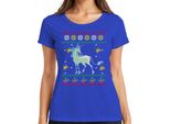 The Last Unicorn - Maglietta Da Donna Con Maglione Di Natale, Blu, M