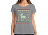 The Last Unicorn - Maglietta Da Donna Con Maglione Natalizio, Grigio, L