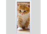 Adesivo Per Porte In Tessuto Con Gattino, 183PD