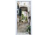Adesivo Per Porta In Tessuto, Scale Di Una Vecchia Strada, 526PD