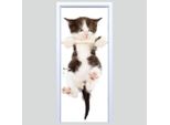 Adesivo Per Porta In Tessuto: Gattino Su Corda 218PD