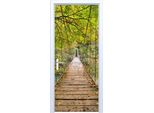 Adesivo Per Porta In Tessuto Ponte Nella Foresta 546PD