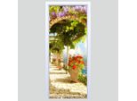 Adesivo Per Porta In Tessuto - Sentiero Tra I Fiori 303PD