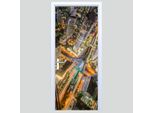 Adesivo Per Porte In Tessuto "Luci Della Città Di Notte"", 563PD"
