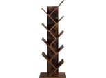 Libreria Da Soggiorno Scaffale 50 X 25 X 141,5 Cm Marrone Rustico