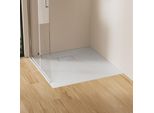 Emke Piatto Doccia Flat Square 90X90Cm Piatto Doccia Con Struttura Antiscivolo In Look Pietra Bianca
