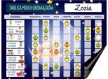 Una Tabella Delle Faccende Domestiche Per Il Frigorifero. Un Biglietto Motivazionale Per I Bambini. Un'agenda Magnetica.