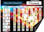 Una Tabella Delle Faccende Domestiche Per Il Frigorifero. Un Biglietto Motivazionale Per I Bambini. Un'agenda Magnetica.