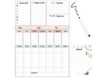 Agenda Magnetica Da Frigorifero - Calendario, Lavagna + Penna E Lista Della Spesa Magnetica