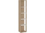 Dmora Libreria Baaz 34.3X40.8X204.7H Cm Marrone, 4 Ripiani Portata Ripiani 12