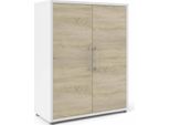 Dmora Credenza Warszawa 40X89X113H Cm Bianco, Apertura Battente 2 Ante