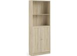 Dmora Libreria Michel 28.3X79X203.2H Cm Marrone, 2 Ante 5 Ripiani