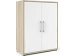 Dmora Credenza Warszawa 40X89X113H Cm Marrone Quercia, Apertura Battente 2 Ante